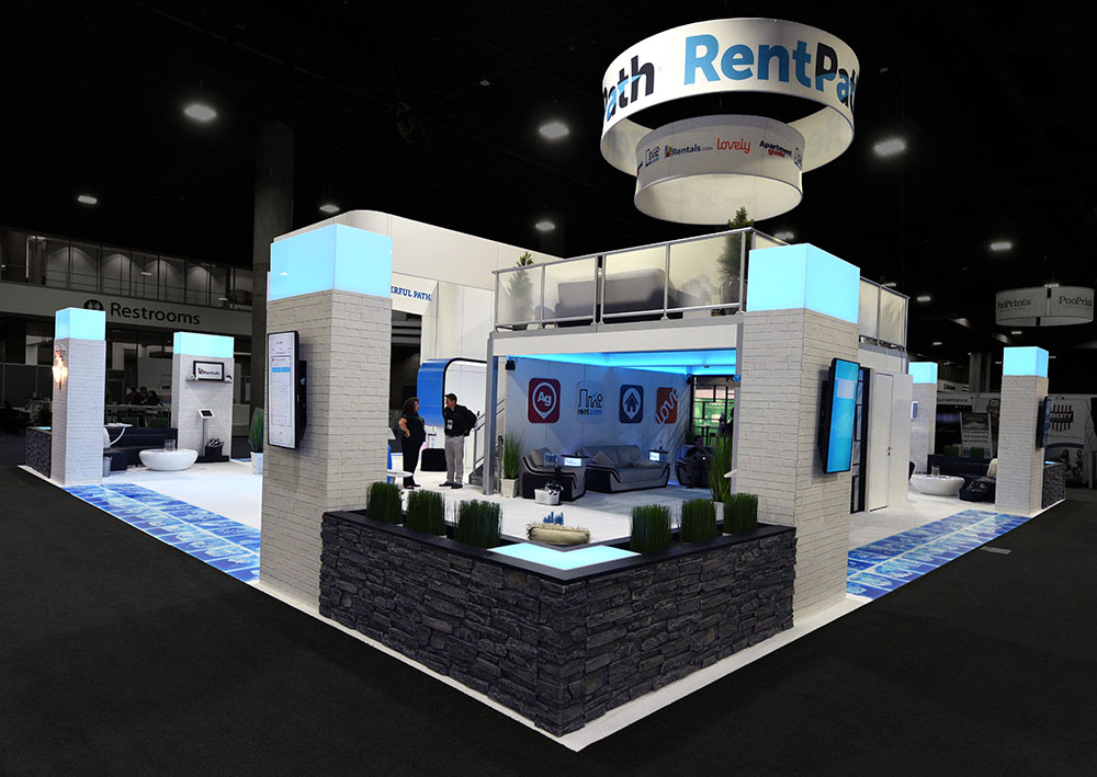 Thi công gian hàng hội chợ triển lãm 2 tầng