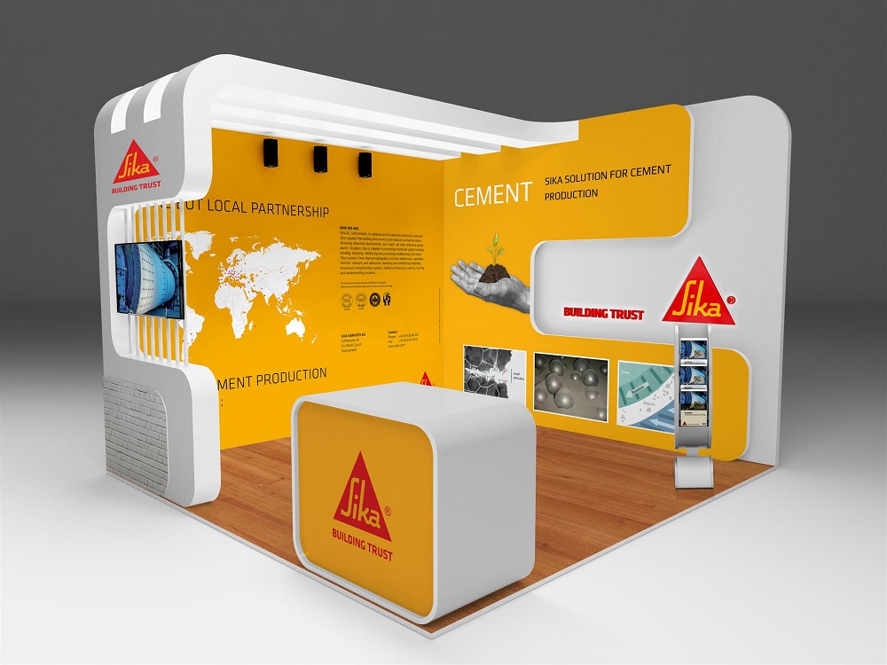 Thi công gian hàng hội chợ triển lãm Sika